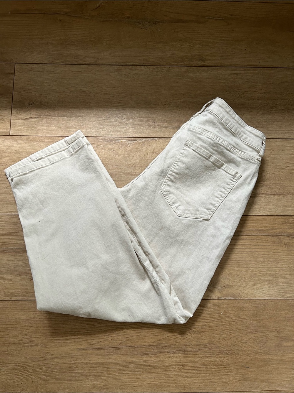 Kut from the Kloth Ashley High Rise Slouchy Barrel Jeans cream/ecru Size 10 - Picture 6 of 12